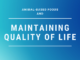 Maintaining quality of life